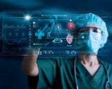 Cardiologist,Doctor,,Surgeon,Analyzing,Patient,Heart,Testing,Result,And,Human Cardiologist Doctor, Surgeon analyzing patient heart testing result and human anatomy on digital futuristic virtual interface, Digital holographic, AI, Technology, innovation in science and medicine.