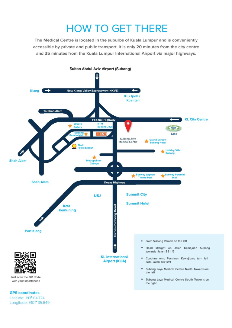 Subang Jaya Medical Centre Map