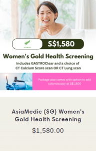 asia medic women's gold health screening