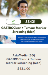 AsiaMedic (SG) GASTROClear + Tumour Marker Screening (Men)