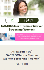 AsiaMedic (SG) GASTROClear + Tumour Marker Screening (Women)